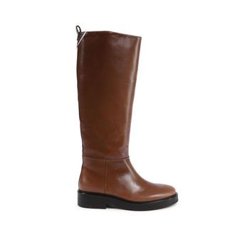 Tommy Hilfiger Brown Leather Ankle Womens Boots