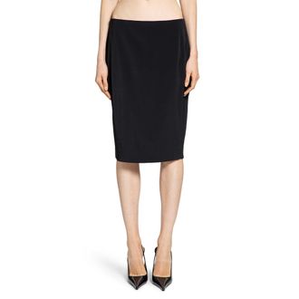 Saint Laurent Cassandre Pencil Skirt in Satin