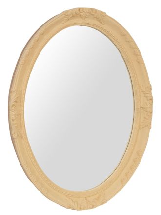 Biscottini International Biscottini - Espejo De Pared De Madera Con Acabado Rugoso Fabricado En Italia