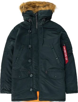 Alpha Industries Winterjacke ALPHA INDUSTRIES N-3B VF 59 Vintage Fit, Herren, Gr. S, blau (schwarz petrol), Obermaterial: 100% Nylon; Futter: 100% Nylon; F&uuml;llung: 100%