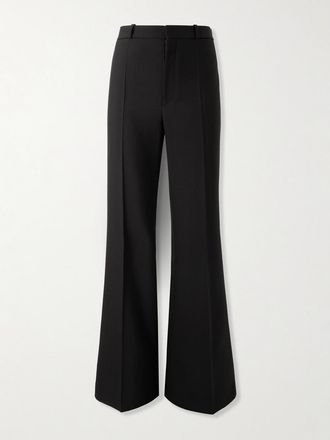 Chloé Pantaloni Svasati In Lana - Nero
