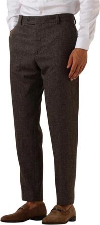 Selected Slim-Reed Wol Broek - Heren - Slim Fit Broeken - Bruin - S - Wol - Broeken