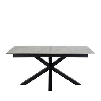 DRAWER Mesa comedor extensible 6-8 plazas cer&aacute;mica y metal - Gris