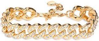 BaubleBar Statement Pav&eacute; Crystal Curb Chain Bracelet in Clear at Nordstrom Rack