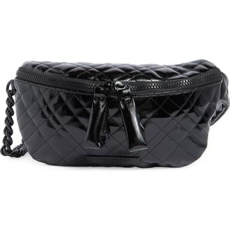 Kurt Geiger Brixton Drench Leather Belt Bag in Black at Nordstrom Rack