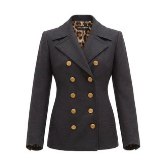 Dolce & Gabbana Dolce & Gabbana blazers - Dames - Jassen - Grijs - Maat: XL Zijde