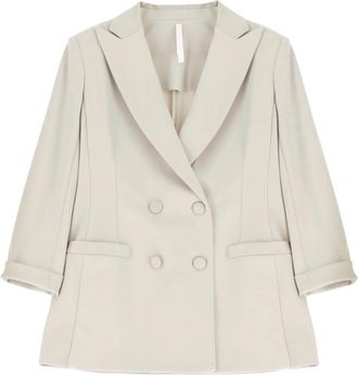 Imperial Giacca Doppiopetto - Dames - Blazers - Grijs - S - Polyester - Jassen