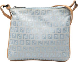 Fendi 2000-2010 Zucchino Canvas crossbody bag - Blu