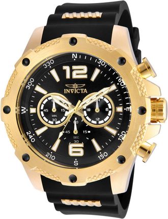 Invicta I-Force 19658 Heren Horloge - Quartz Uurwerk - Roestvrij Staal met zwarte Wijzerplaat - 50mm