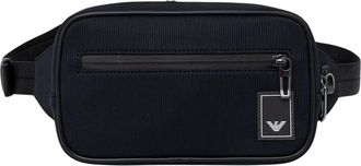 Emporio Armani Logo-patch Belt Bag - Heren - Heuptassen - Blauw - ONE Size - Tassen