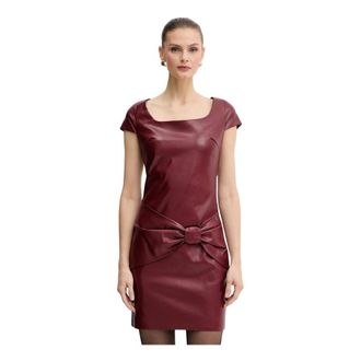 Guess Dames, Jurken, Rood, Maat: XS Leer