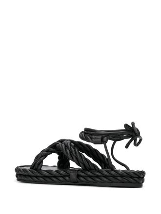 Valentino The Rope Sandal - Black