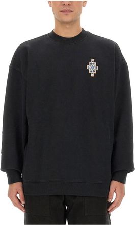 Marcelo Burlon Cross Optical Katoenen Sweatshirt - Heren - Sweatshirts - Zwart - XL - Katoen - Hoodies & sweatvesten