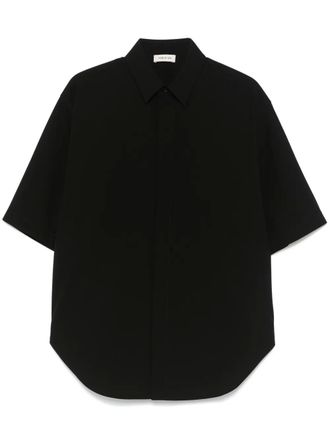 Fear of God short-sleeve Oxford shirt - men - Cotton/Virgin Wool/Spandex/Elastane - S - Black