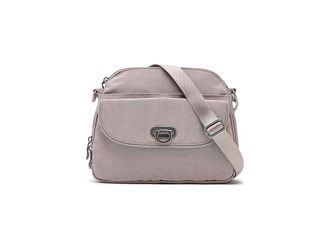 Baggallini Coastal Flip Lock Crossbody Cross Body Womens Handbags Blush Shimmer, Nylon