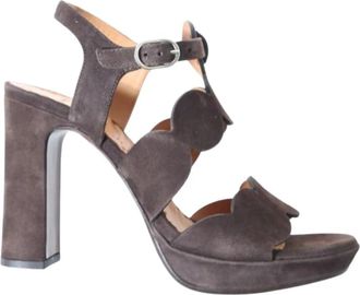 Chie Mihara Caliga Sandal - Dames - Sandalen met hakken - Bruin - 36 EU - Leer - Schoenen