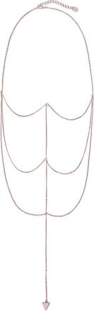 Sterling Forever Triple Layer Triangle Drop Chain Necklace