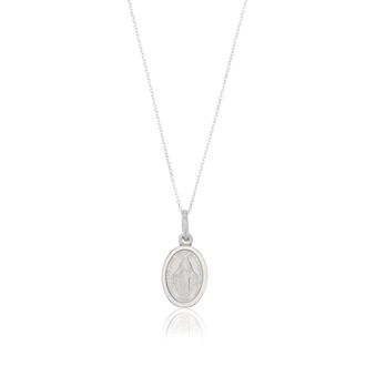 Lily & Roo Silver Small Virgin Mary Necklace