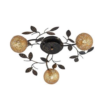 Lucande L&aacute;mpara de techo de Metal Negro