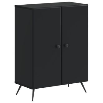 vidaXL Armario De Almacenamiento Para Ba&ntilde;o Breda Negro Vidaxl