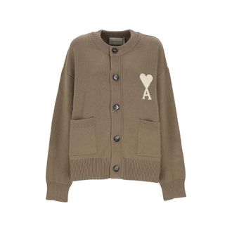 Ami Heart-motif Pocket Cardigan