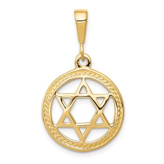 Diamond2Deal 10k Yellow Gold Star Of David Charm