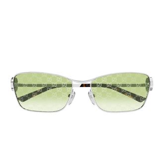 Gucci Sunglasses, unisex, Gray, Size: 58 MM Rectangular Frame Sunglasses