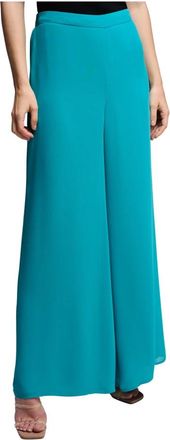 Joseph Ribkoff Chiffon Pant Style 223751 - Dames - Wijde Broeken - Blauw - S - Chiffon - Broeken