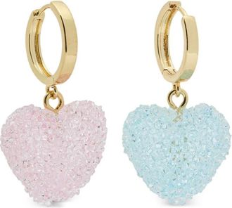 Crystal Haze Jelly hartvormige oorbellen - Goud