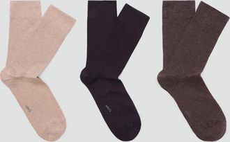 Mango Pack 3 calzini cotone lunghi marrone - Uomo - 40-42 - MANGO MAN