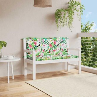 vidaXL Cuscini Panca da Giardino 2pz Multicolore 120x50x7cm in Tessuto - Vidaxl