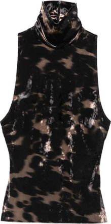 Nanushka high-neck tie-dye top - women - Velvet - S - Black