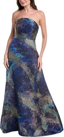 Teri Jon by Rickie Freeman Teri Jon By Rickie Freeman Jacquard Starburst Pattern Gown