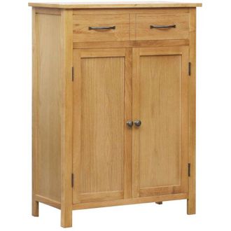 vidaXL Scarpiera 76x37x105 cm in Legno Massello di Rovere - Vidaxl