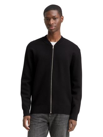 Tom Tailor Denim Strickpullover TOM TAILOR DENIM, Herren, Gr. XXL, schwarz, Strick, Obermaterial: 52% Viskose, 27% Polyester, 21% Polyamid, unifarben, regular fit norm