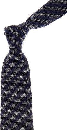 Canali Blue Diagonal Stripe Silk Tie