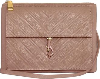 Rebecca Minkoff Edie Embossed Crossbody Bag in Blushing at Nordstrom Rack