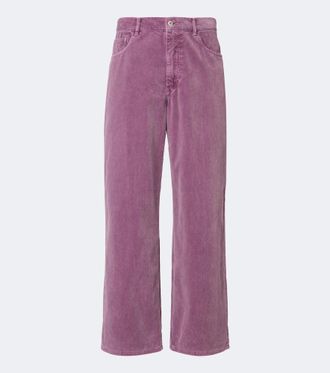 Auralee Pantalones anchos de pana de algod&oacute;n