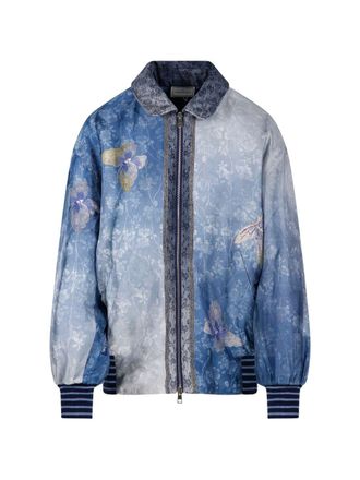 Pierre-Louis Mascia Pierre Louis Mascia Womens Printed Silk Bomber Jacket