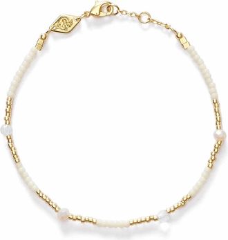 Anni Lu Womens Clemence Bracelet In Ecru