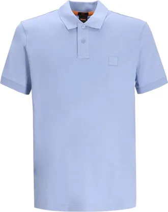 HUGO BOSS Light Blue Slim Fit Logo Polo