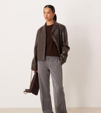 Gina Tricot Gina Tricot Petite - Pantaloni comodi grigio m&eacute;lange