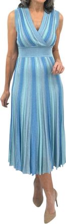 Maison Lurex Womens Gala Lurex Wrap-Over Dress In Sky Blues