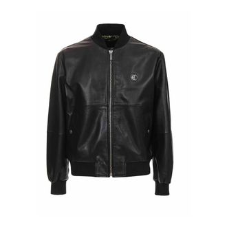 Just Cavalli Leather Jacket - Heren - Leren en Su&egrave;de Jassen - Zwart - M - Leer - Jassen