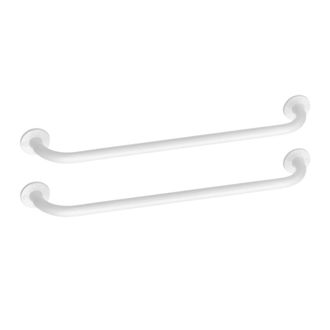 Pellet Juego De 2 Barras De Soporte Rectas Pmr Pellet Essentiel Acero Epoxi 60 Cm Blanco