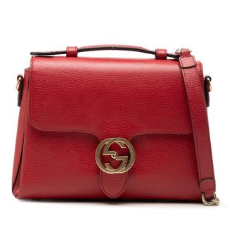 Gucci Pre-owned Gucci Small Dollar Calf Interlocking G Satchel Ladies JJC2GL1X4ICWS01M