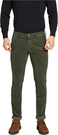Mason's Velvet Chino Broek Slim Fit - Heren - Chinos - Groen - XL - Katoen - Broeken