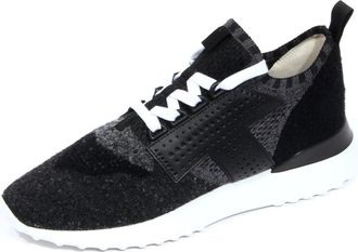 Tod's Sportivo Wol Grijs Schoenen - Dames - Sneakers - Zwart - 36 EU - Wol - Schoenen