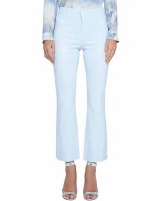 L'agence Womens Kendra High Rise Crop Flare Jean In Ice Water Coated