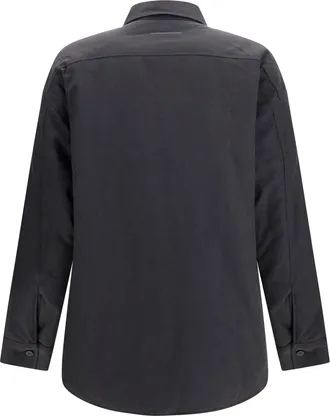 Maison Margiela Mens Wool-Blend Shirt Anthracite-Black Anthracite/black